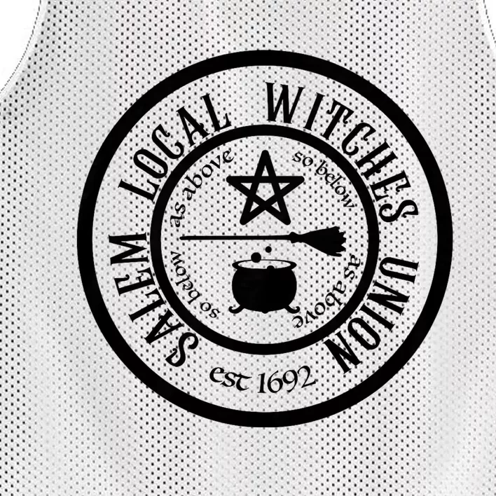 Salem Local Witches Union Est 1692 Halloween Mesh Reversible Basketball Jersey Tank