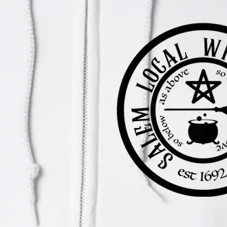 Salem Local Witches Union Est 1692 Halloween Full Zip Hoodie