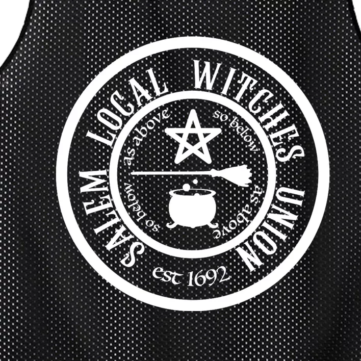 Salem Local Witches Union Est 1692 Halloween Mesh Reversible Basketball Jersey Tank