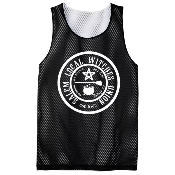 Salem Local Witches Union Est 1692 Halloween Mesh Reversible Basketball Jersey Tank