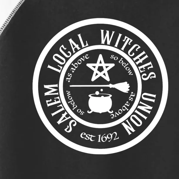 Salem Local Witches Union Est 1692 Halloween Toddler Fine Jersey T-Shirt