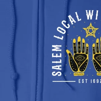 Salem Local Witch Union 1692 Cute Retro S Halloween Great Gift Full Zip Hoodie