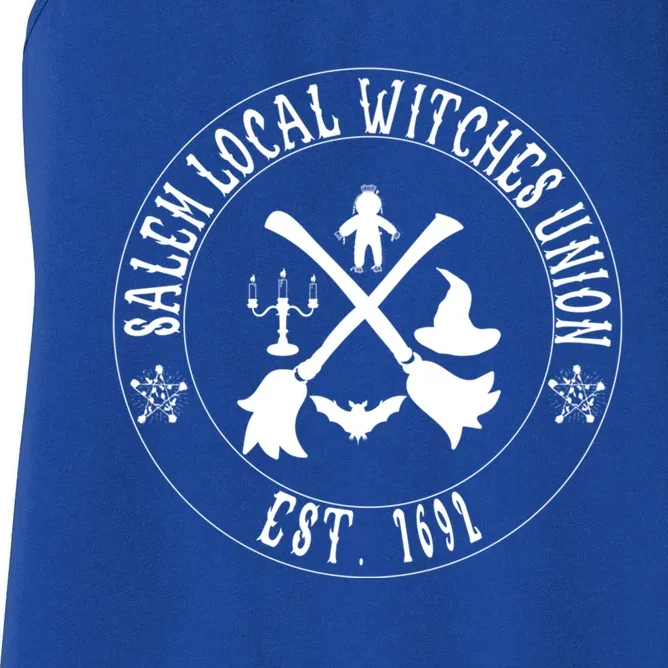 Salem Local Witches Union Est 1692 Halloween Salem Witch Gift Women's Racerback Tank