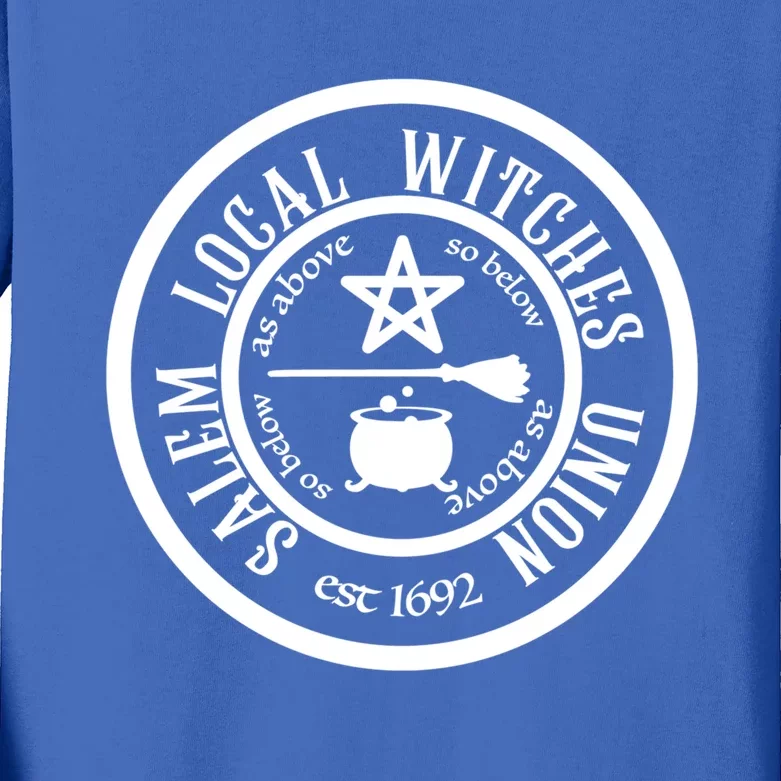 Salem Local Witches Union Est 1692 Halloween Cute Gift Kids Long Sleeve Shirt