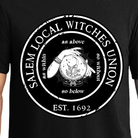 Salem Local Witches Union Est 1692 Crystal Ball Halloween Gift Pajama Set