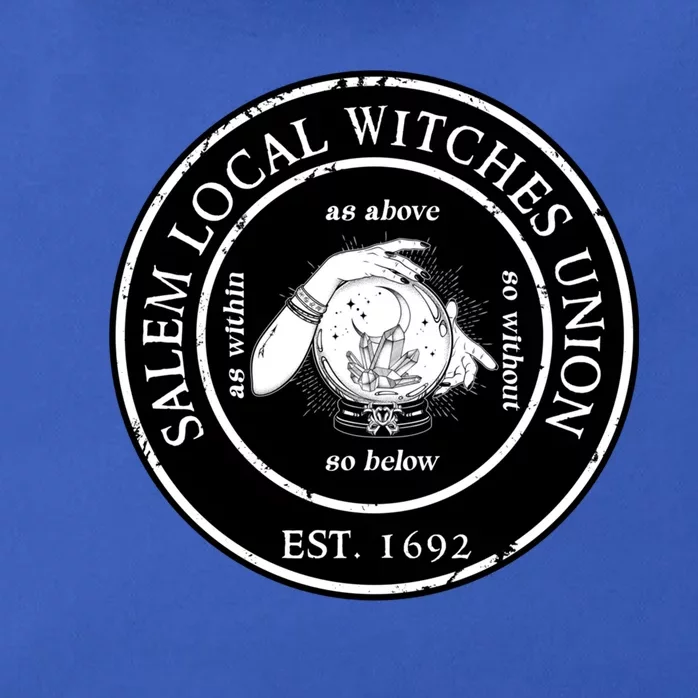 Salem Local Witches Union Est 1692 Crystal Ball Halloween Gift Zip Tote Bag