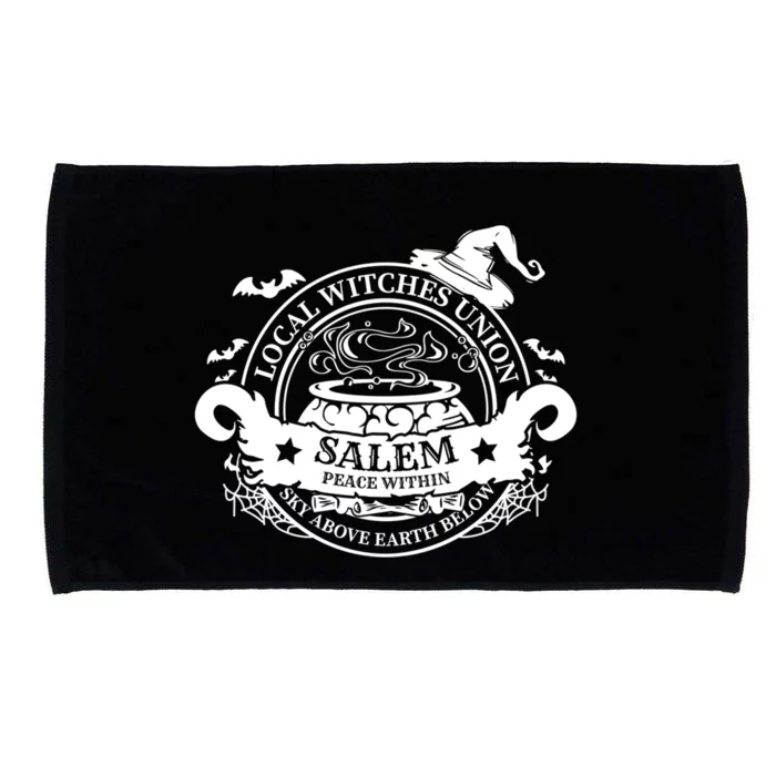 Salem Local Witches Union Sky Above Earth Below Halloween Gift Microfiber Hand Towel