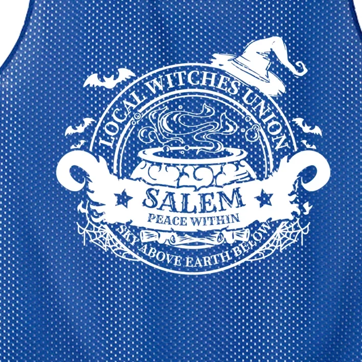 Salem Local Witches Union Sky Above Earth Below Halloween Gift Mesh Reversible Basketball Jersey Tank