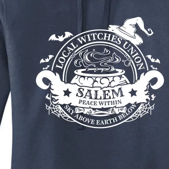 Salem Local Witches Union Sky Above Earth Below Halloween Gift Women's Pullover Hoodie