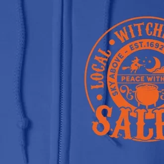 Salem Local Witches Union Sky Above Earth Est 1692 Halloween Gift Full Zip Hoodie