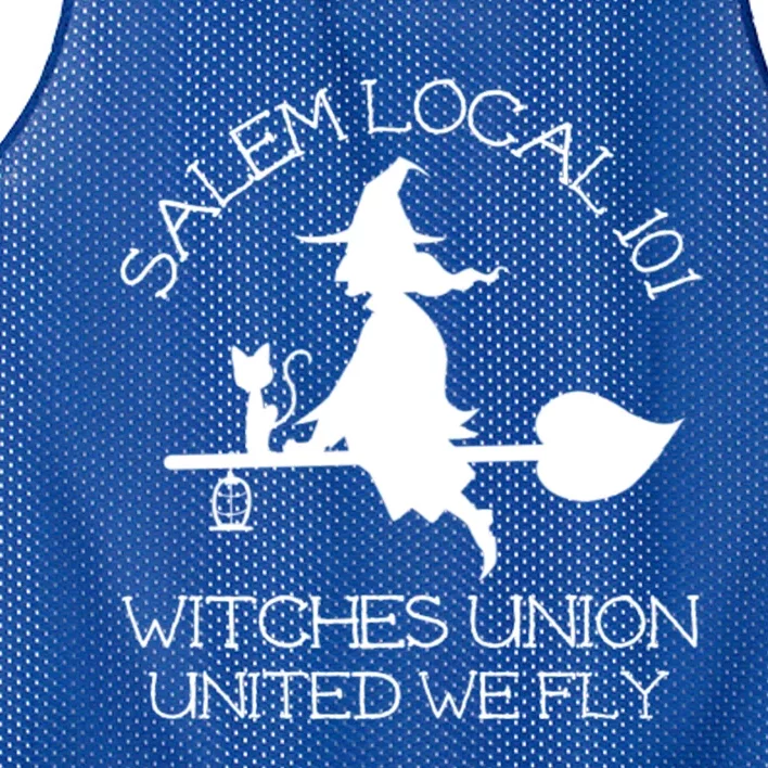 Salem Local Witches Union Untied We Fly Halloween Brewing Cute Gift Mesh Reversible Basketball Jersey Tank