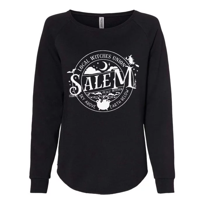 Salem Local Witches Union Sky Above Earth Below Halloween Womens California Wash Sweatshirt