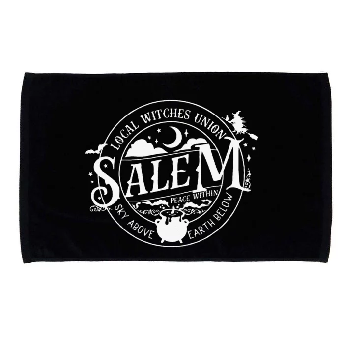 Salem Local Witches Union Sky Above Earth Below Halloween Microfiber Hand Towel