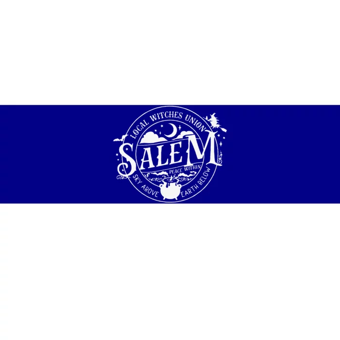 Salem Local Witches Union Sky Above Earth Below Halloween Bumper Sticker