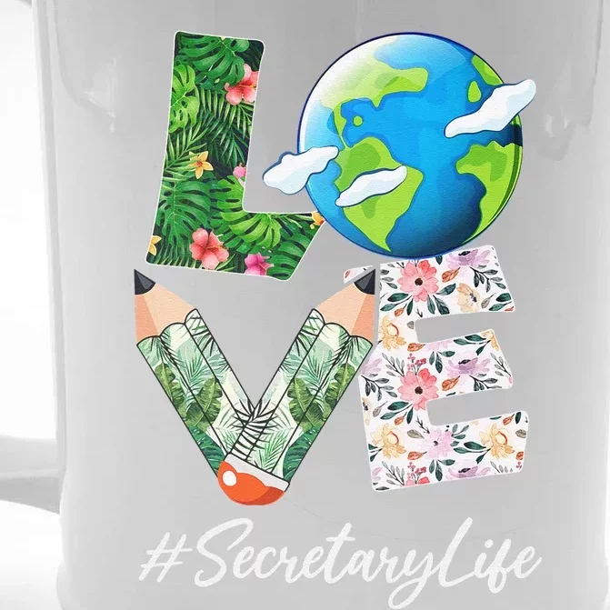 Secretary Love World Earth Day Anniversary Save The Planet Front & Back Beer Stein