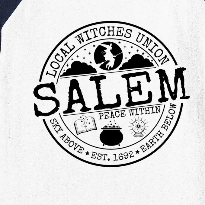 Salem Local Witches Union Witchcraft Pagan Wiccan Halloween Meaningful Gift Baseball Sleeve Shirt