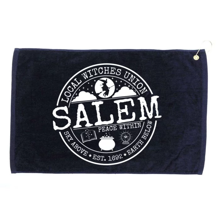 Salem Local Witches Union Witchcraft Pagan Wiccan Halloween Meaningful Gift Grommeted Golf Towel