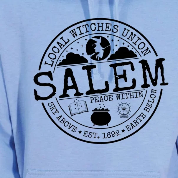 Salem Local Witches Union Witchcraft Pagan Wiccan Halloween Meaningful Gift Unisex Surf Hoodie