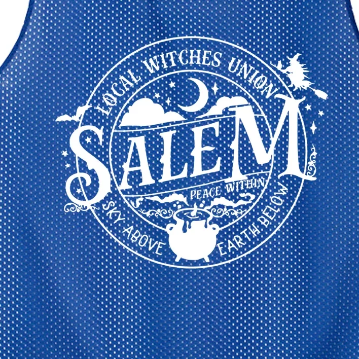 Salem Local Witches Union Sky Above Earth Below Halloween Gift Mesh Reversible Basketball Jersey Tank