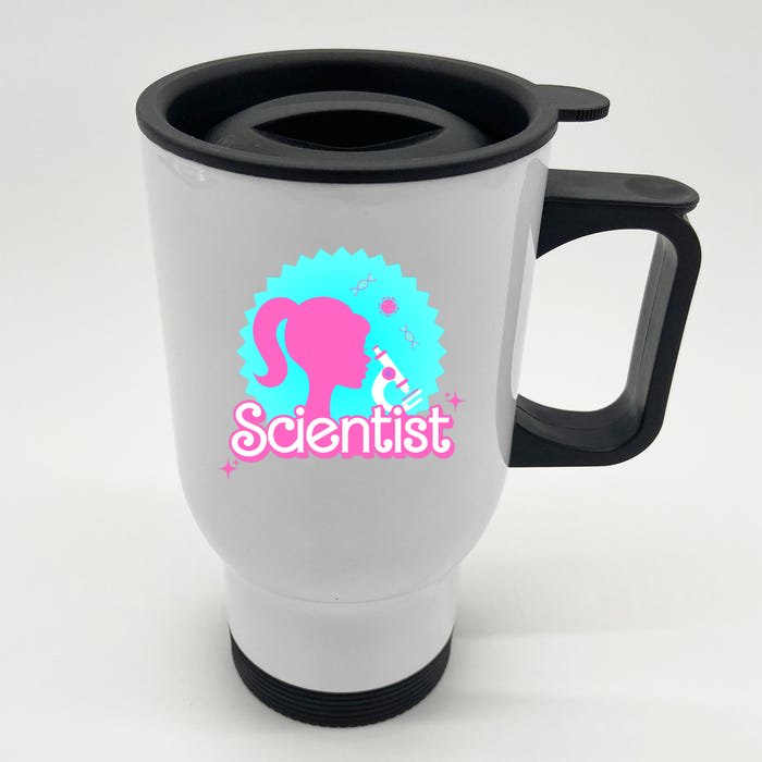 Scientist Lab Week Girl Tech Front & Back Stainless Steel Travel Mug