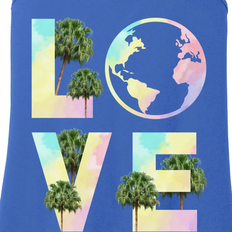 Save Love World Palm Trees Plant Day Tee Save The Plants Cute Gift Ladies Essential Tank