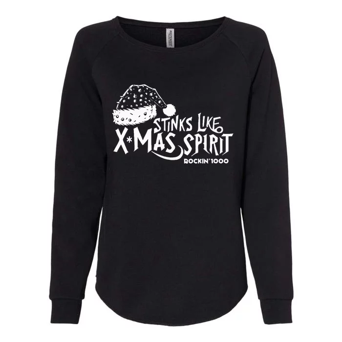 Stinks Like Xmas Spirit Rockin'1000 Womens California Wash Sweatshirt