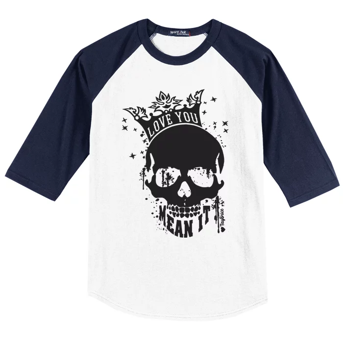 Skull Love You Baseball Sleeve Shirt