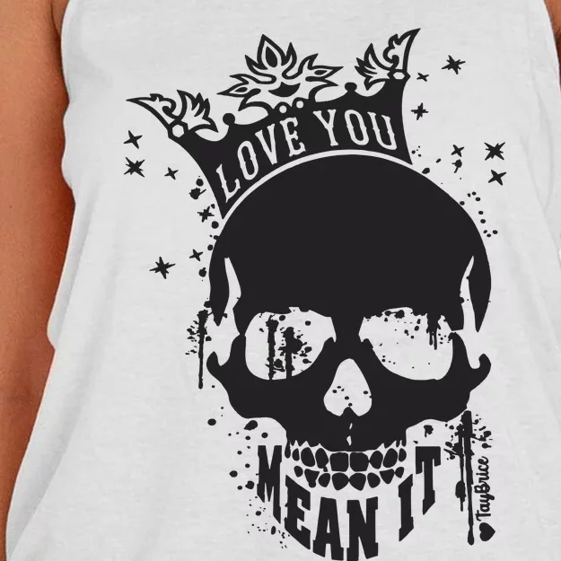 Skull Love You Women's Knotted Racerback Tank