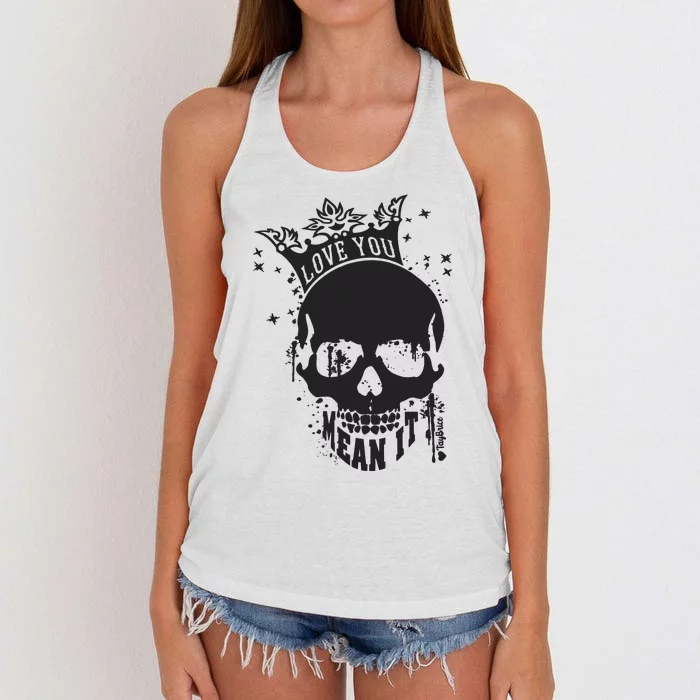 Skull Love You Women's Knotted Racerback Tank