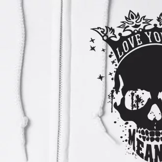 Skull Love You Full Zip Hoodie