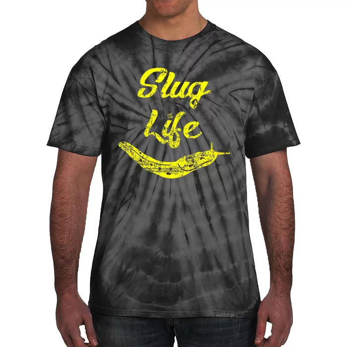 Slug Life Yellow Banana Slug Distressed Tie-Dye T-Shirt