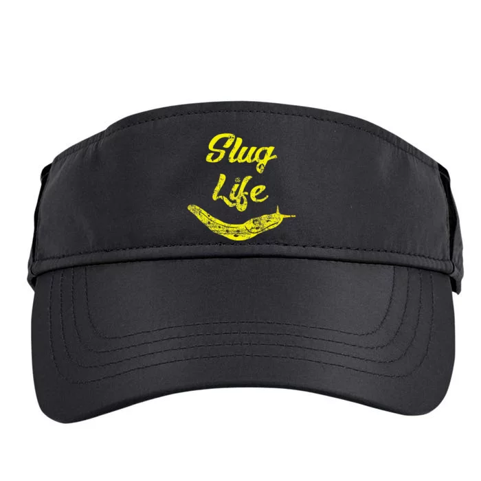 Slug Life Yellow Banana Slug Distressed Adult Drive Performance Visor