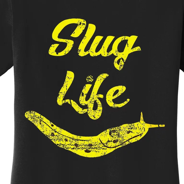 Slug Life Yellow Banana Slug Distressed Women's T-Shirt