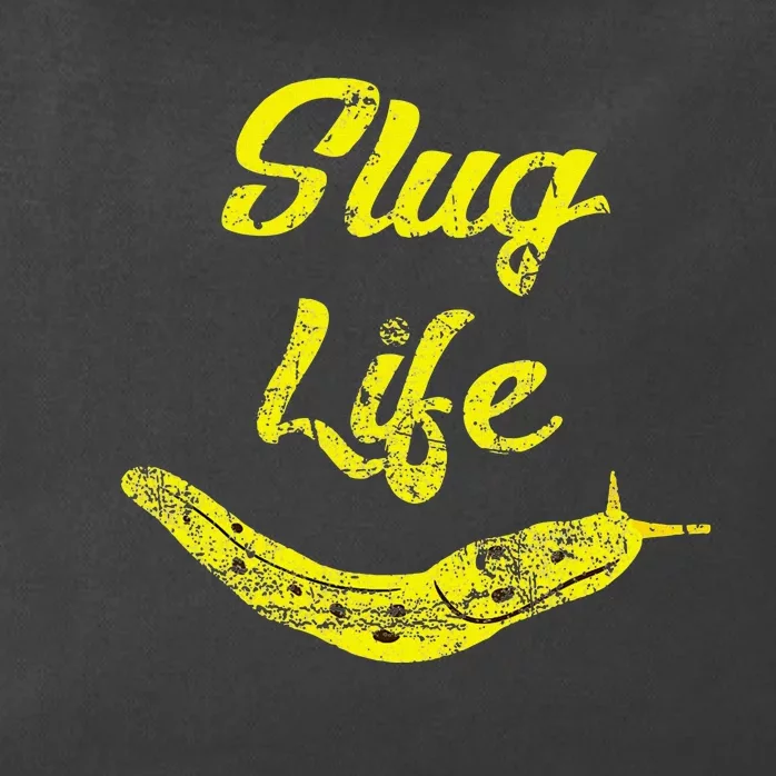 Slug Life Yellow Banana Slug Distressed Zip Tote Bag