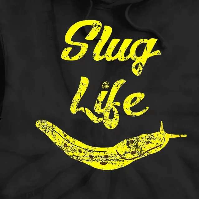 Slug Life Yellow Banana Slug Distressed Tie Dye Hoodie