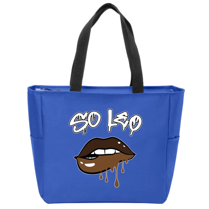 So Leo Zodiac Sign Melanin Lips Black Horoscope Meaningful Gift Zip Tote Bag