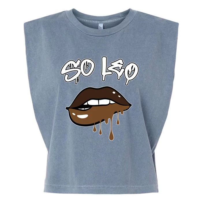 So Leo Zodiac Sign Melanin Lips Black Horoscope Meaningful Gift Garment-Dyed Women's Muscle Tee