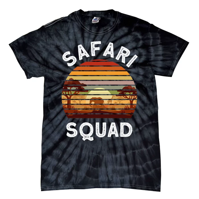 Safari Lovers Zoo Safari Squad Safari Birthday Tie-Dye T-Shirt