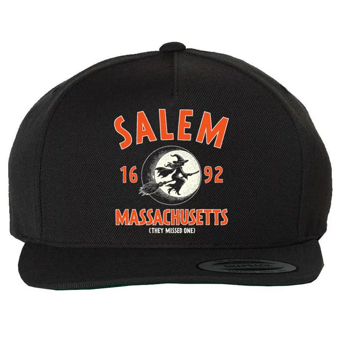 Salem Massachusetts 1692 They Missed One Witch Wool Snapback Cap