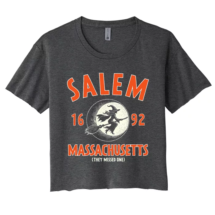 Salem Massachusetts 1692 They Missed One Witch Women's Crop Top Tee