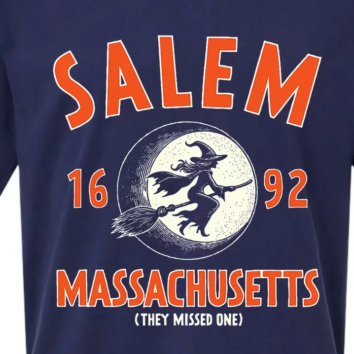 Salem Massachusetts 1692 They Missed One Witch Sueded Cloud Jersey T-Shirt