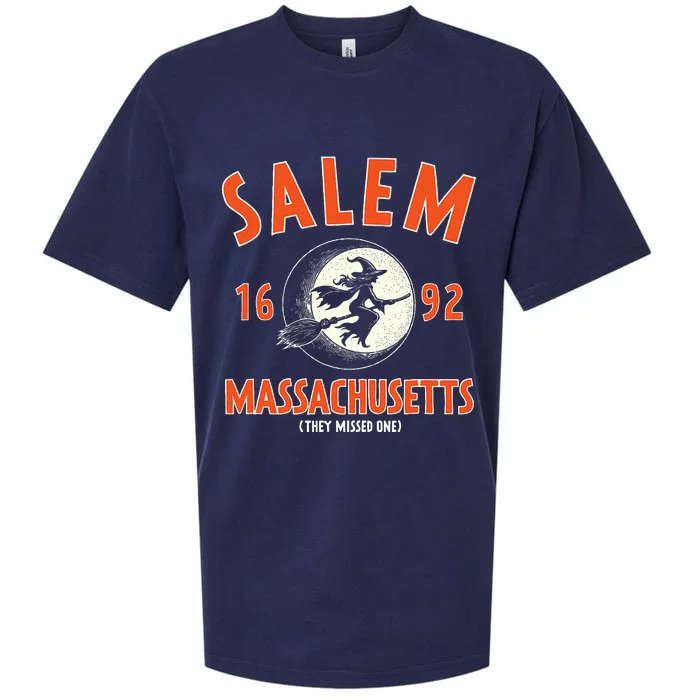 Salem Massachusetts 1692 They Missed One Witch Sueded Cloud Jersey T-Shirt