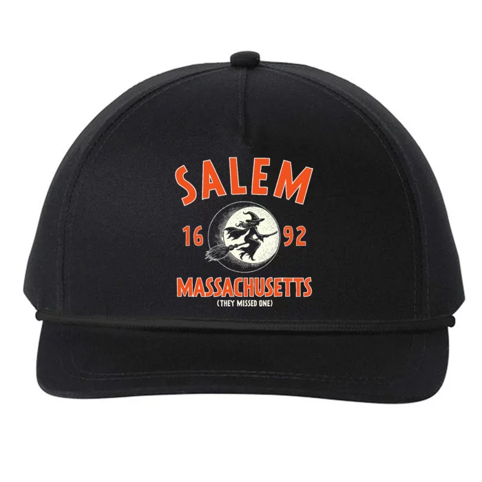 Salem Massachusetts 1692 They Missed One Witch Snapback Five-Panel Rope Hat