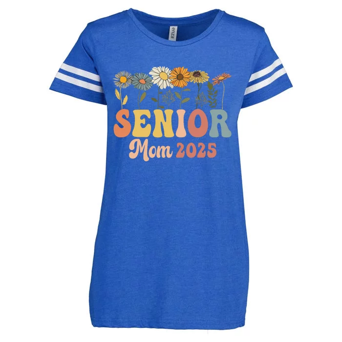 Senior Mom 2025 Class Of 2025 Graduate Enza Ladies Jersey Football T-Shirt