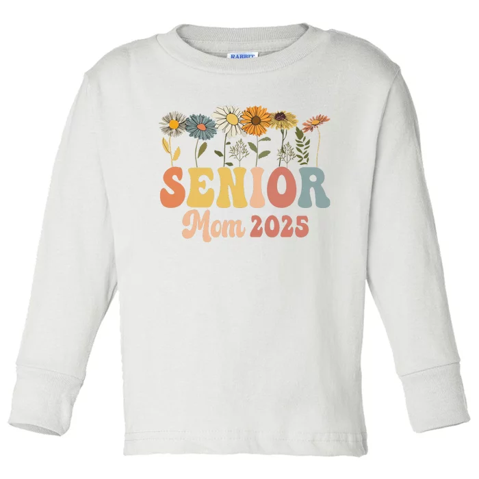 Senior Mom 2025 Class Of 2025 Graduate Toddler Long Sleeve Shirt