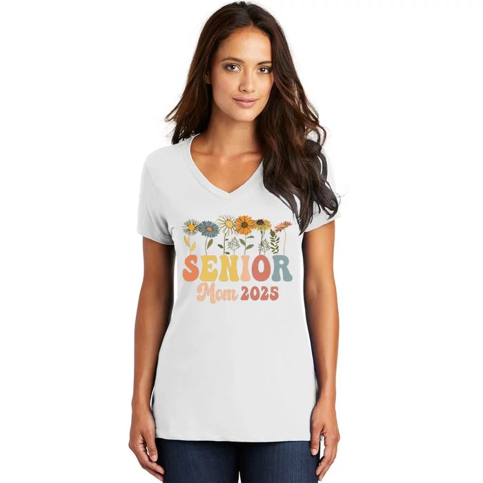 Senior Mom 2025 Class Of 2025 Graduate Women's V-Neck T-Shirt