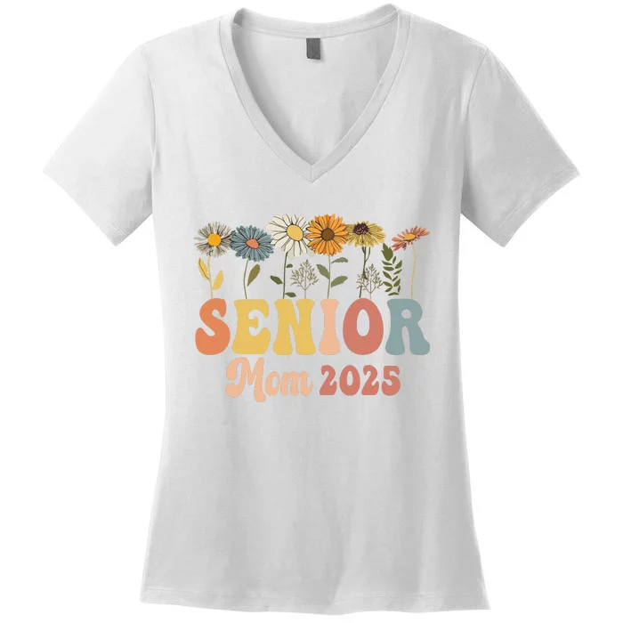 Senior Mom 2025 Class Of 2025 Graduate Women's V-Neck T-Shirt