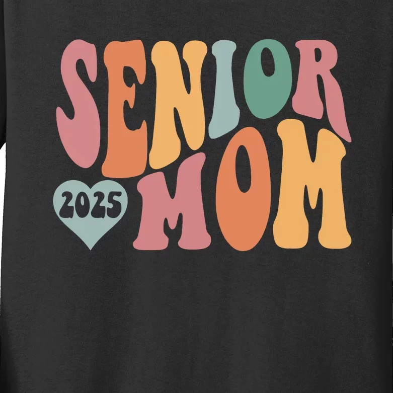 Senior Mom 2025 Graduation Kids Long Sleeve Shirt