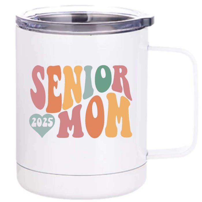 Senior Mom 2025 Graduation Front & Back 12oz Stainless Steel Tumbler Cup