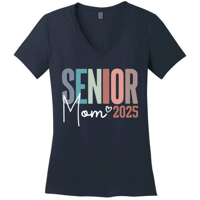 Senior Mom 2025 Class Of 2025 Women's V-Neck T-Shirt